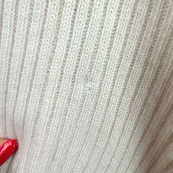 Isda & Co 100% Cashmere Open Front Cardigan Sweater Cream Long Sleeve Classic S - Picture 12 of 13